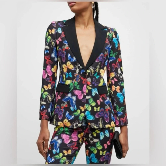 Alice + Olivia Jackets & Blazers - Alice + Olivia Women’s Macy Combination Notch Collar Fitted Blazer Size 14
